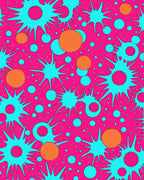 Vibrant Pop Art Exploding Shapes Rug