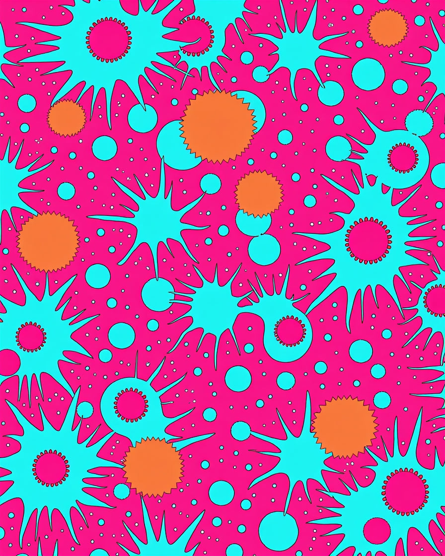 Vibrant Pop Art Exploding Shapes Rug
