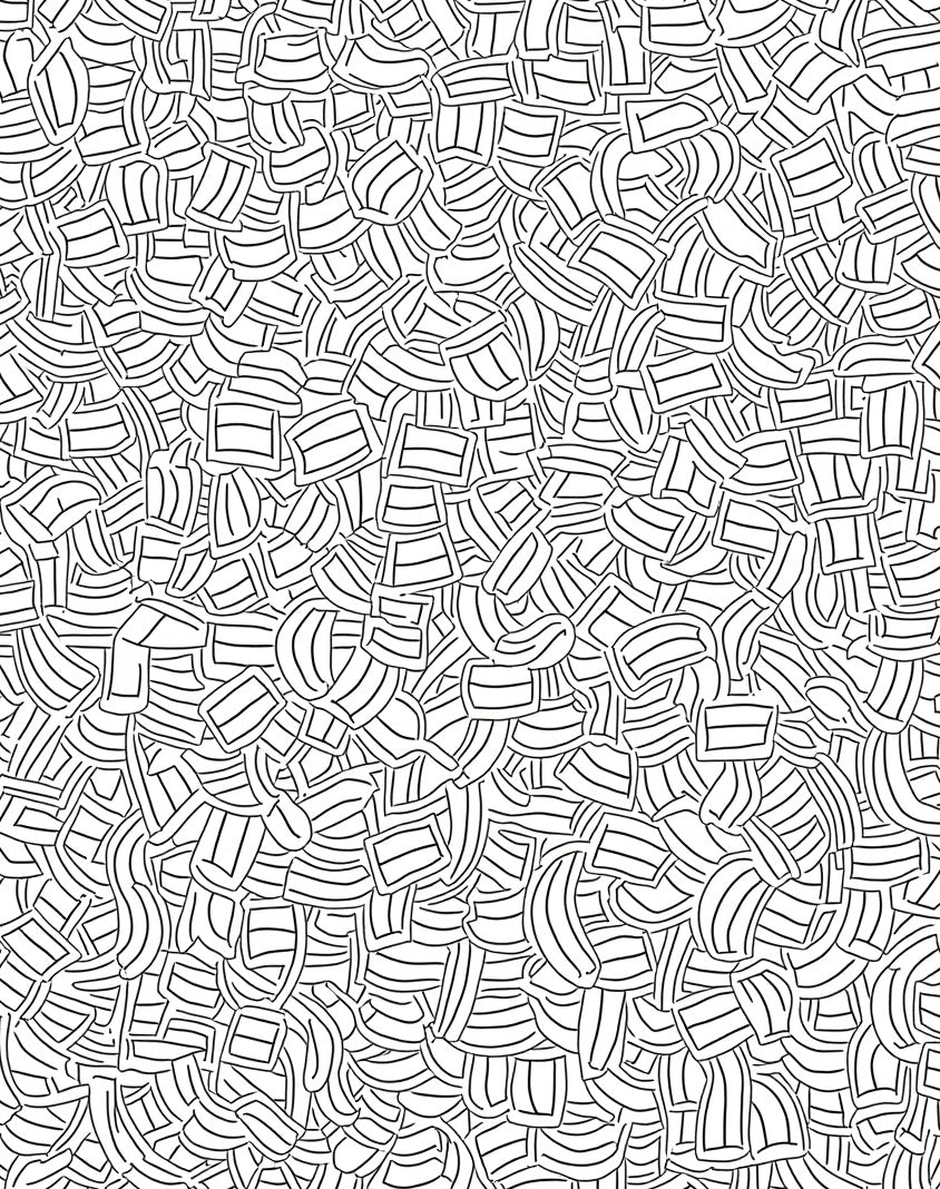 Abstract Black White Organic Weave Rug