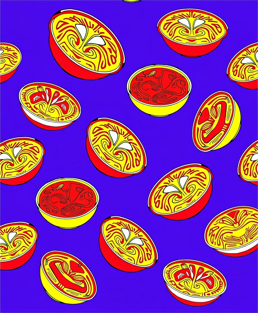 Vibrant Red Citrus Slices Rug