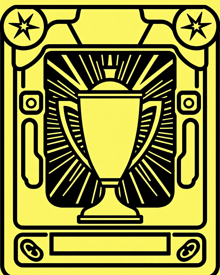 Bold Yellow Trophy Rays Rug