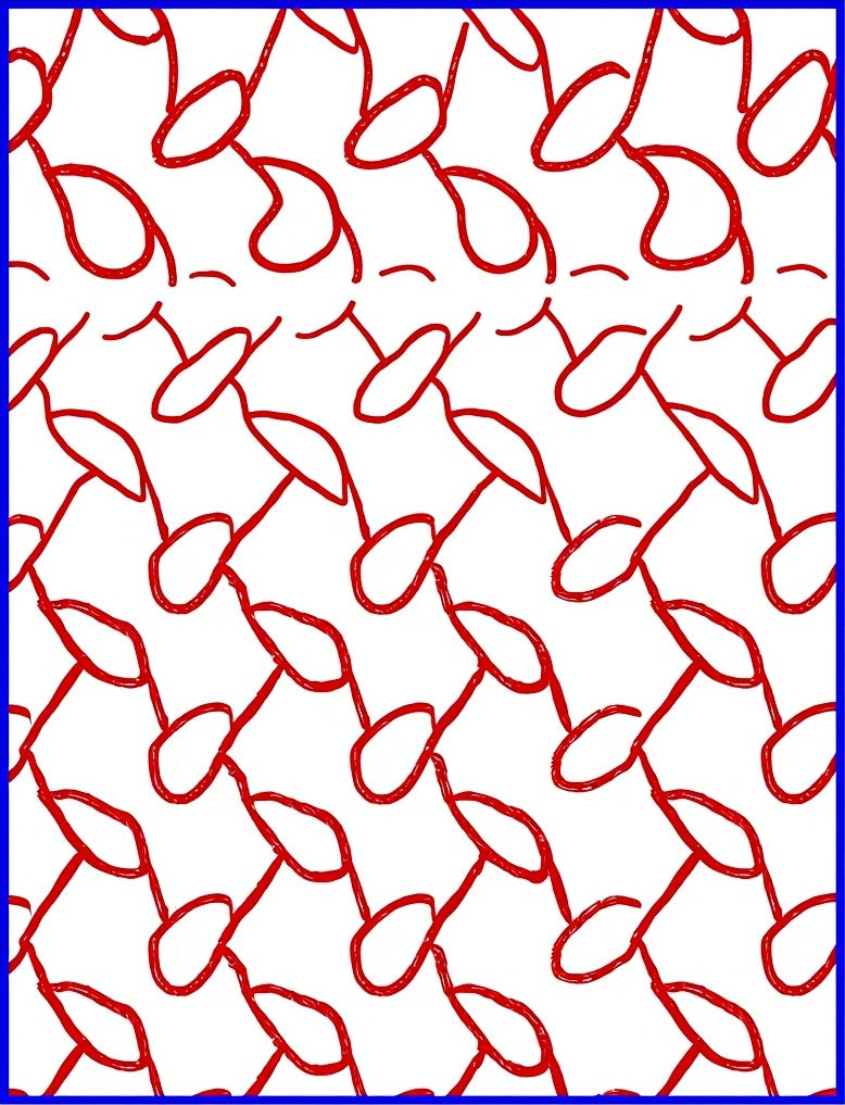 Bold Red Organic Connectors Rug