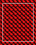 Bold Red Interlocking Geometric Shape Rug