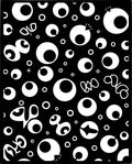 Black and White Abstract Eyes Rug