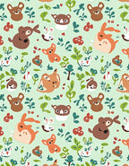 Whimsical Woodland Animals Garden Rug