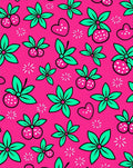Bright Pink Strawberry Heart Burst Rug