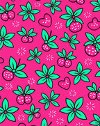Bright Pink Strawberry Heart Burst Rug