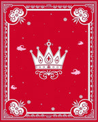Crimson Crown Floral Border Rug