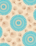 Celestial Blue Sunburst Medallion Rug