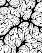 Striking Monochrome Swirls Winged Collage Rug