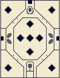 Nautical Navy Diamond Geometric Arrangement Rug