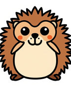 Cute Brown Hedgehog Kawaii Character Rug
