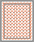 Geometric Orange Gray Diamond Trail Rug