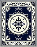 Ornate Midnight Starburst Medallion Rug