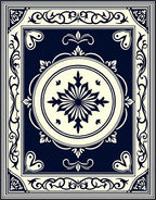 Ornate Midnight Starburst Medallion Rug