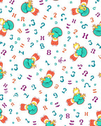 Colorful Cartoon Caterpillar Number Medley Rug