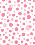 Pink Circles Sunburst Scatter Rug