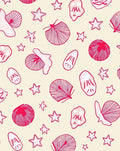 Pink Seashell Star Scatter Rug