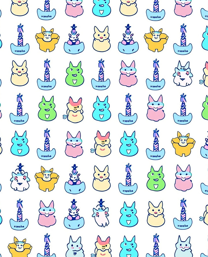 Pastel Bunny Candle Collection Rug