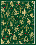 Golden Pine Trees Berry Foliage Rug