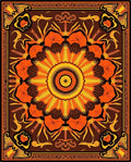 Earthy Sunburst Floral Medallion Rug