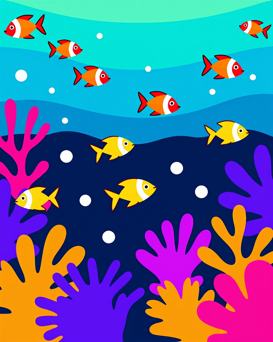 Coral Reef Fish Aquatic Fun Rug