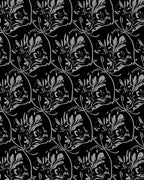 Monochromatic Botanical Vine Illustration Rug