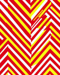 Bold Red Yellow Chevron Stripe Rectangles Rug