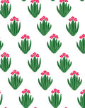 Whimsical Pink Floral Green Foliage Rug