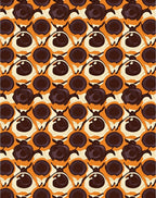 Orange Cream Chocolate Swirl Medallions Rug