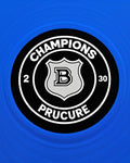 Round Emblem Champions Procure Shield Rug
