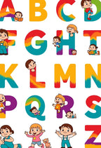 Rainbow Alphabet Kids Graphic Rug
