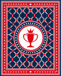Red White Blue Victory Trophy Medallion Rug