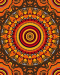 Vibrant Sunny Medallion Sunburst Rug