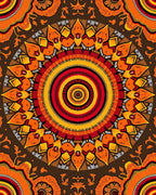 Vibrant Sunny Medallion Sunburst Rug