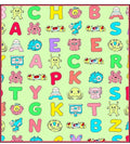 Whimsical Alphabet Creatures Pastel Collection Rug