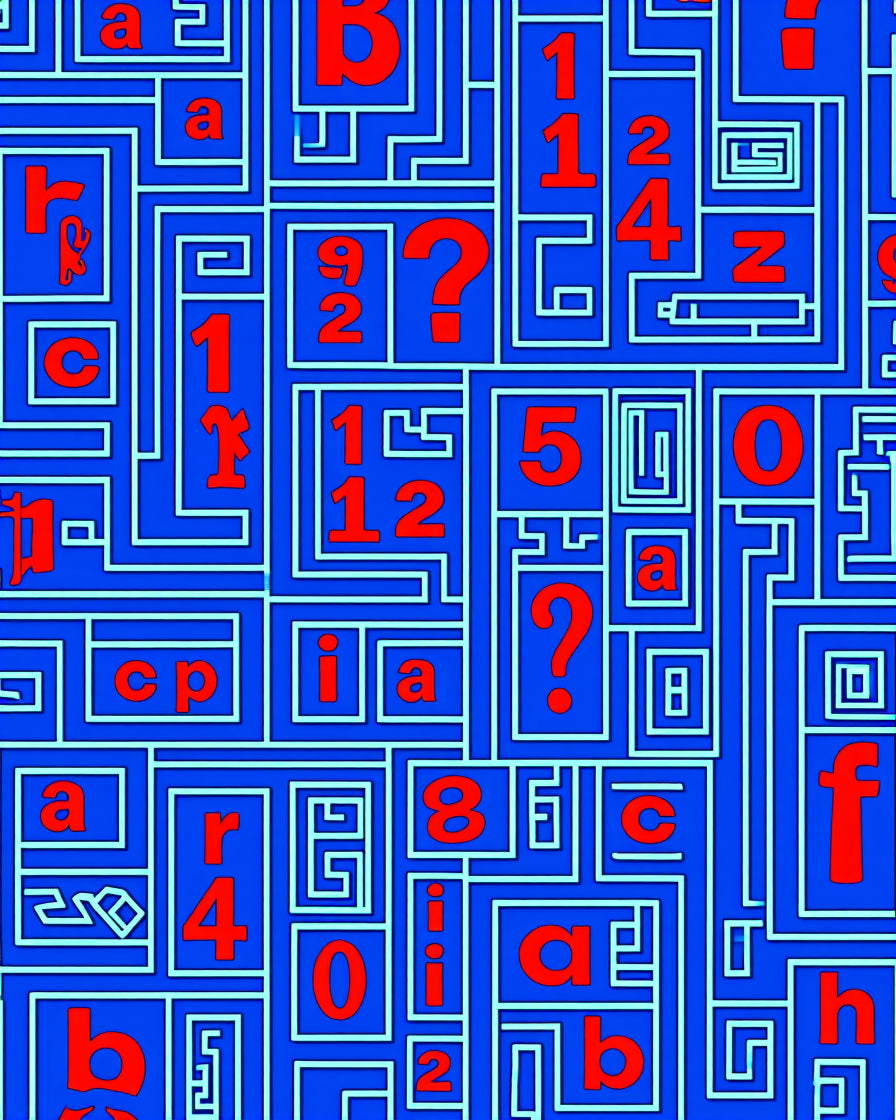 Alphabet Maze Blue Red Rug