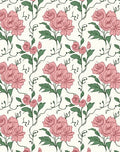 Blush Pink Rose Vine Garland Rug