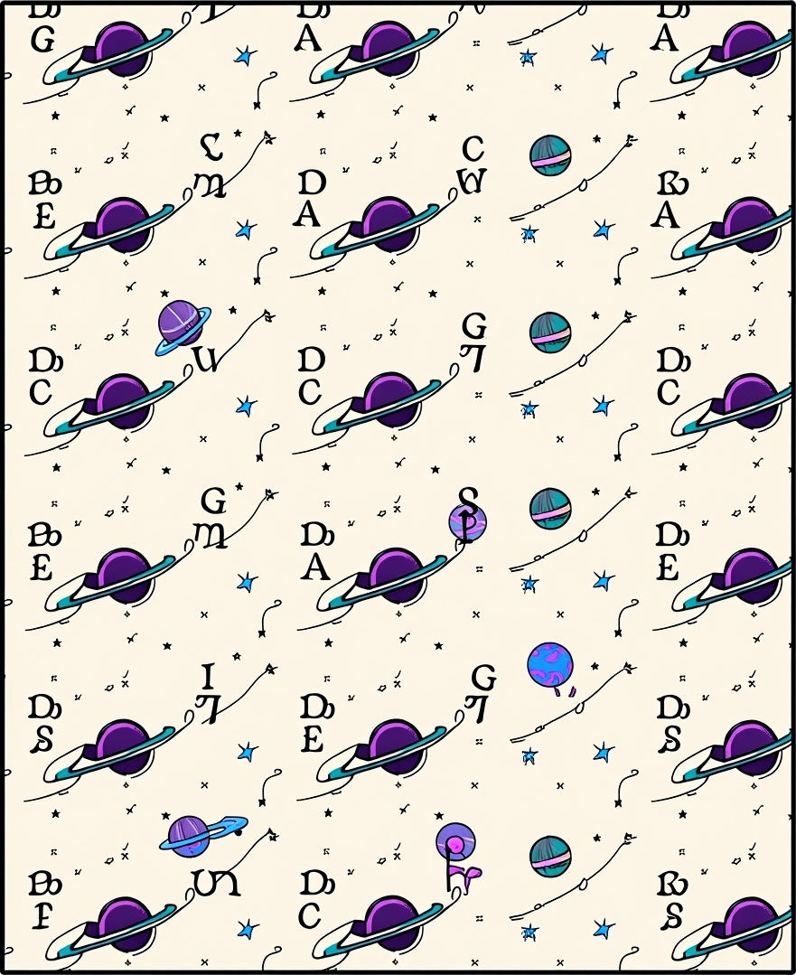 Cosmic Purple Planets Starry Background Rug