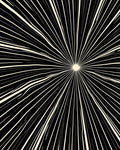 Black White Radiant Burst Rug