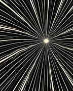 Black White Radiant Burst Rug