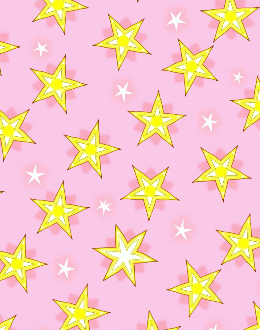 Pink Starry Night Field Rug
