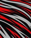 Bold Red Black White Stripe Rug