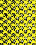 Bold Black White Abstract Yellow Rug