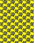 Bold Black White Abstract Yellow Rug