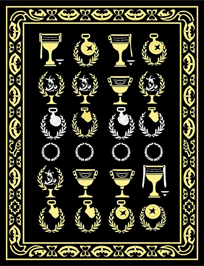 Golden Trophies Laurel Wreath Collection Rug