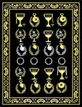 Golden Trophies Laurel Wreath Collection Rug