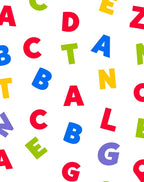 Colorful Alphabet Scatter Rug