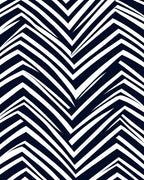 Deep Navy White Jagged Chevron Rug