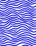 Bold Blue Flowing Wave Rug